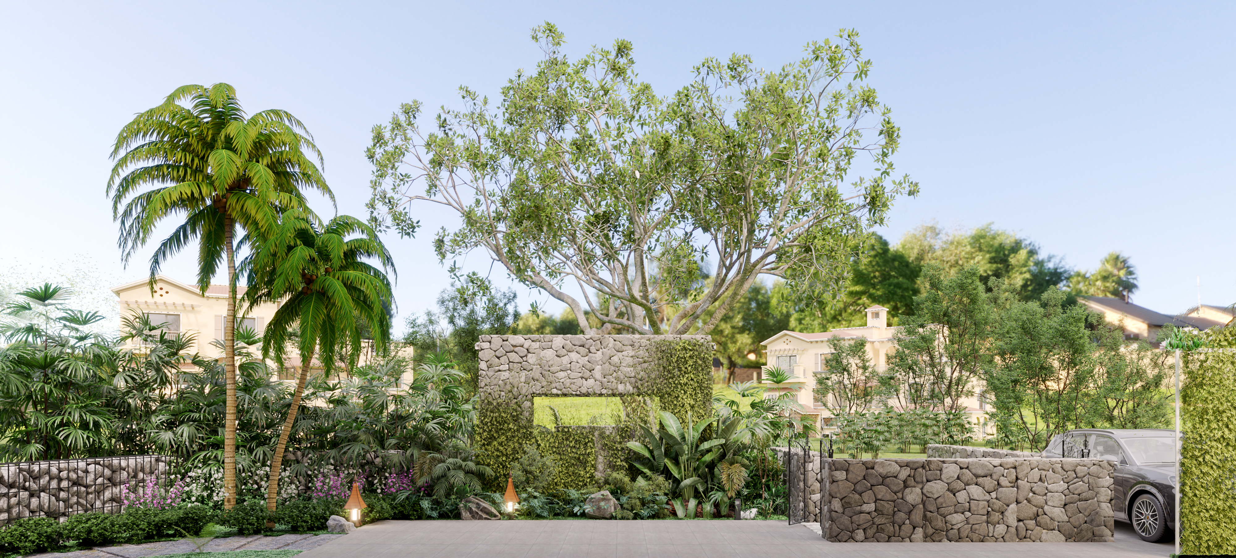 室外集鸿烨 | 探访知名设计师打造的现代简约庭院-10