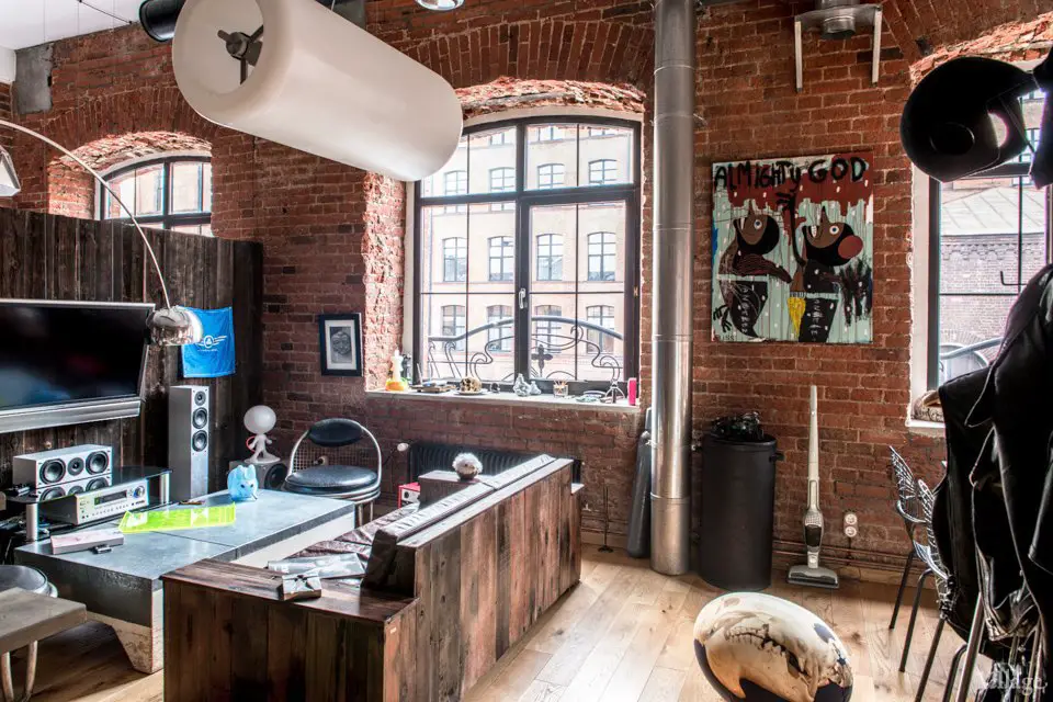 莫斯科旧纺织厂改造的工业风 Loft-6