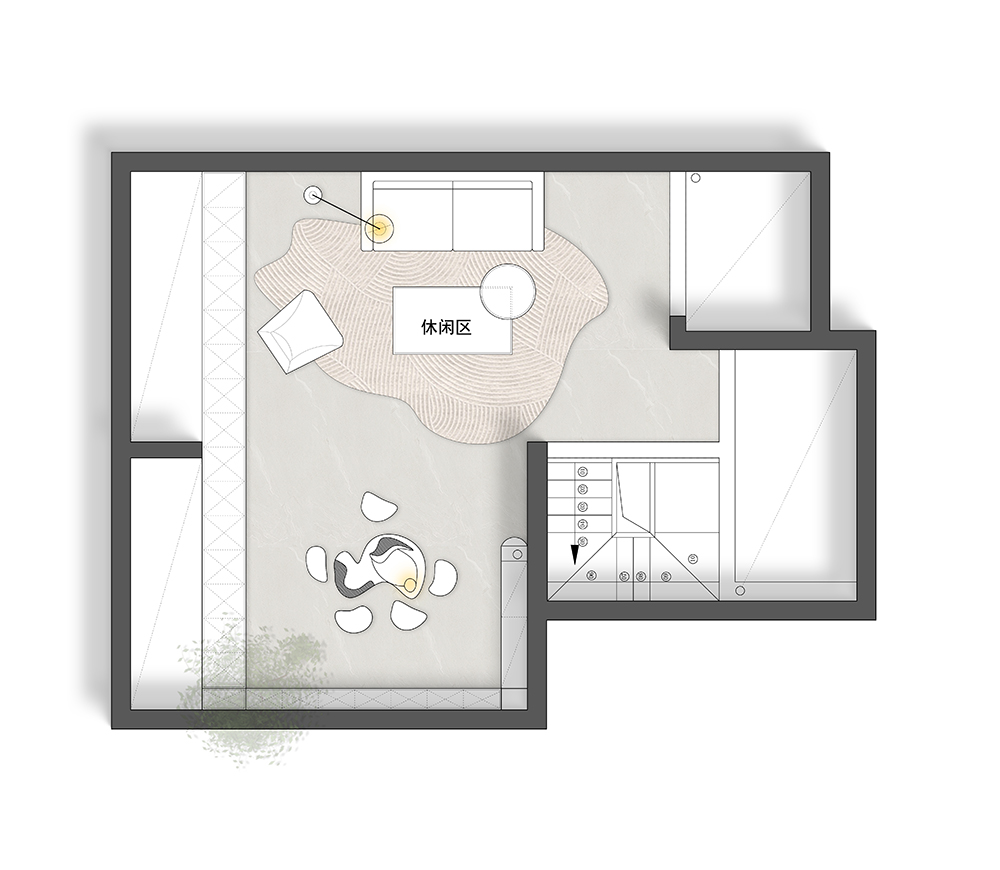 奶油风复式住宅丨中国滁州丨飞墨设计组-86