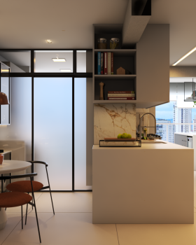 Apt·Glass 厨房或Apt·Glass 炊具丨ZEDY ARQUITETURA