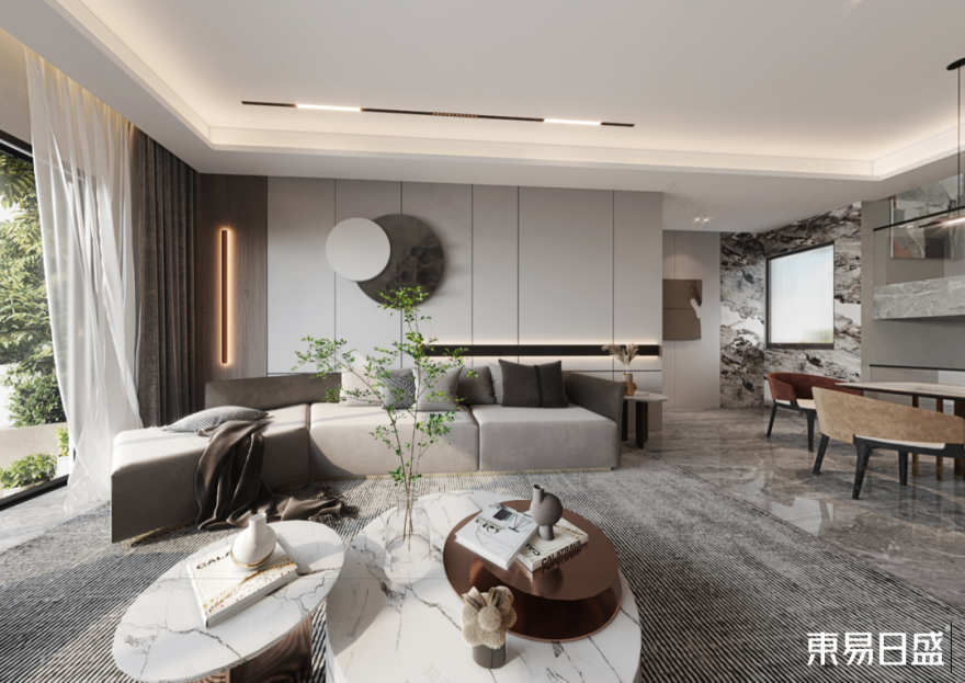 【案例】形与型的切割融合:沉浸式体验320㎡四居如此有气质!-55