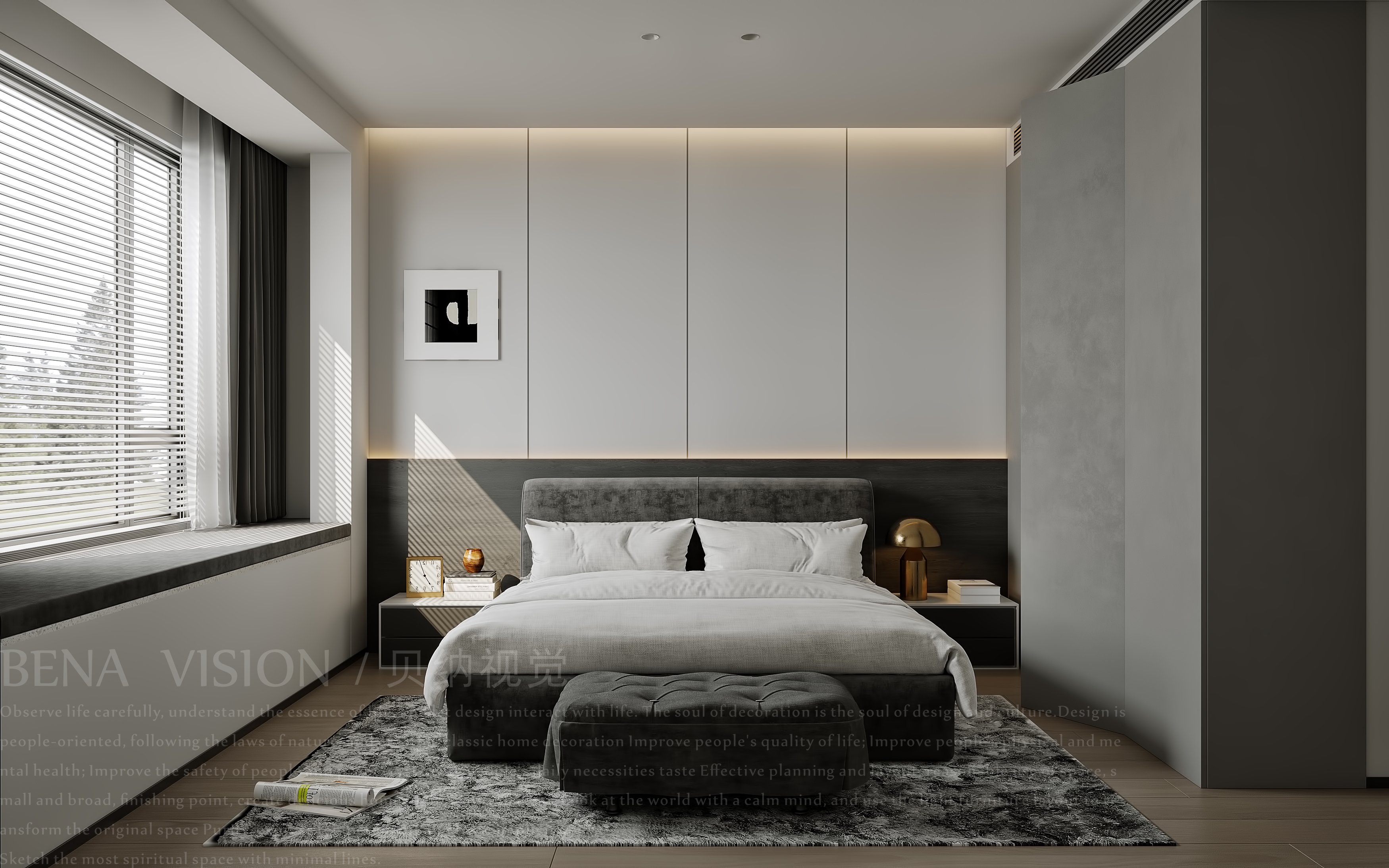 现代黑白灰极简风室内设计-12