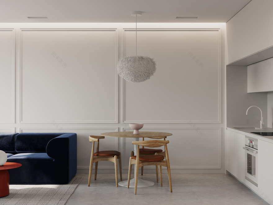 现代轻古典家居,隐藏式收纳释放空间-0