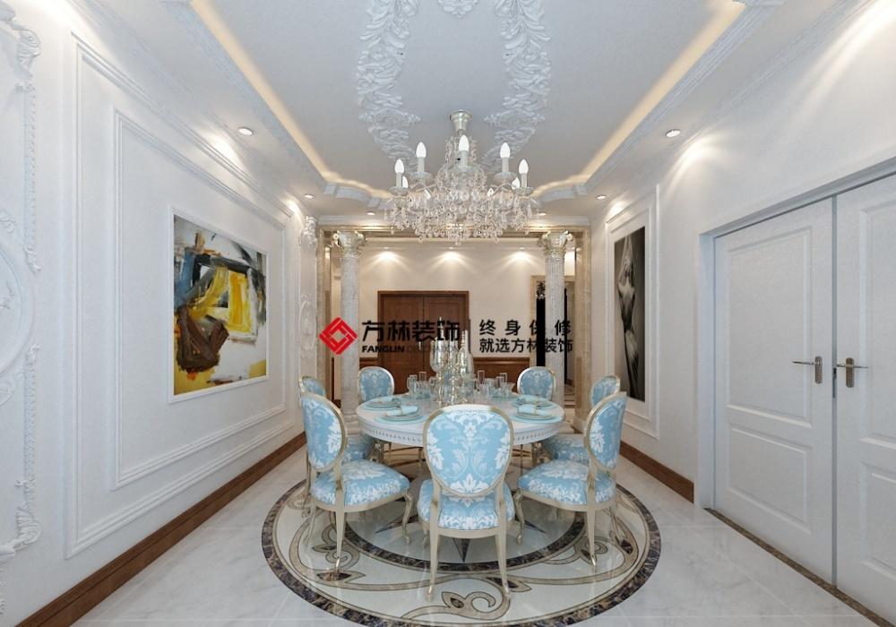 恒大华府 288 平欧式风格装修,诠释复古与自然的完美融合-8