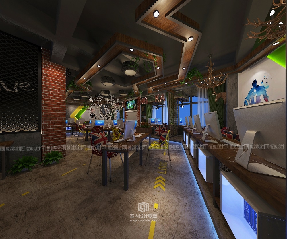 昆明专业网咖装修设计效果图分享 昆明网咖装修设计-26