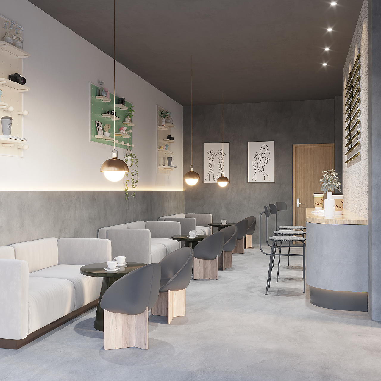 现代工装——咖啡厅-2