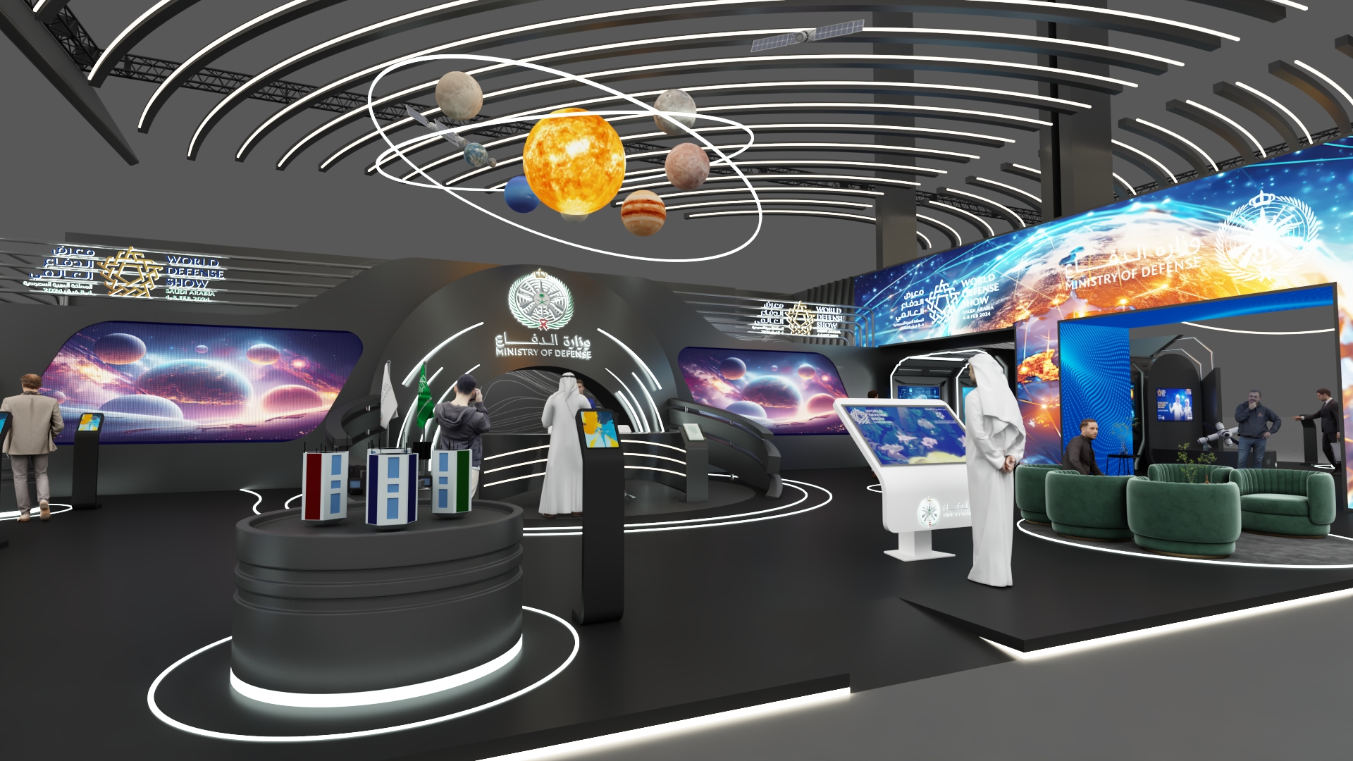 沙特国防部 2024 年世界国防展展览空间设计-23