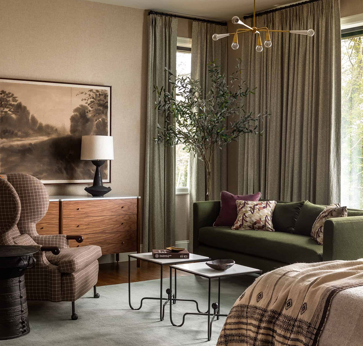 福克斯岛度假屋 | 绿色与棕色的完美融合-1