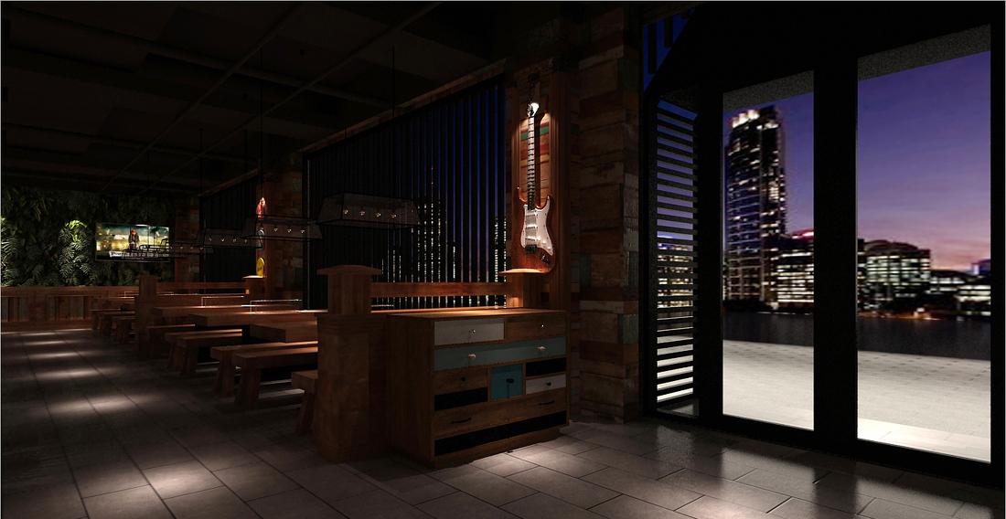 万骏设计/牙缝烧烤俱乐部餐厅-2