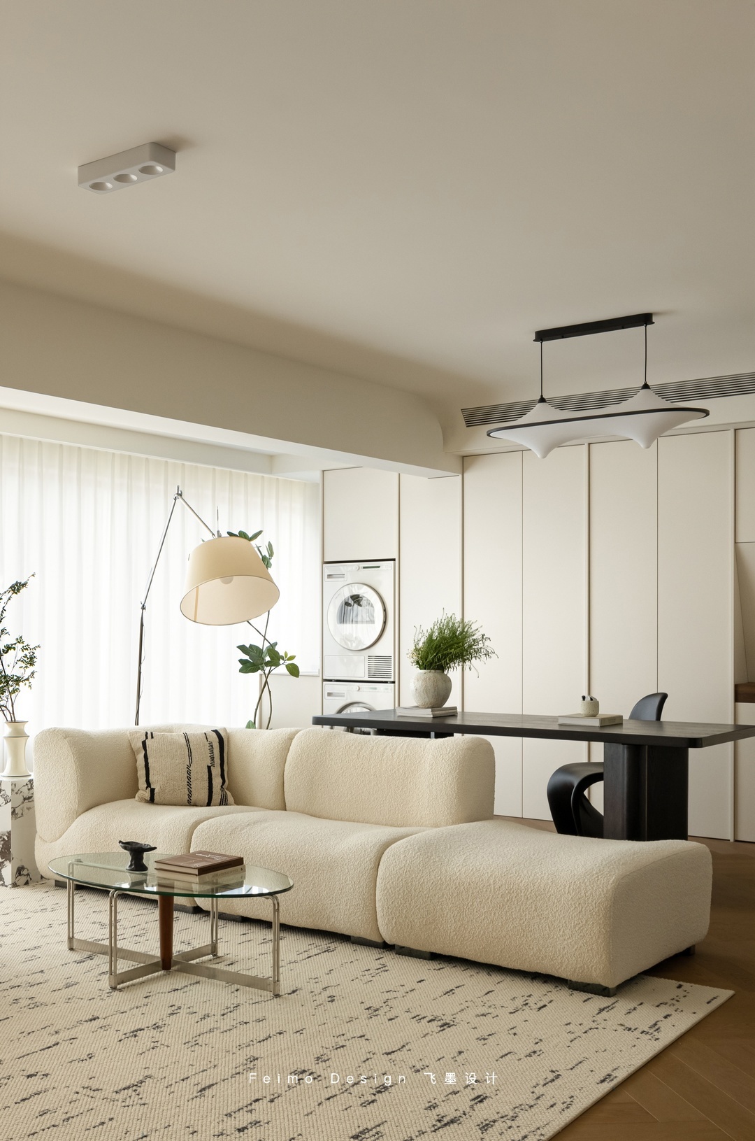 143㎡精装修全拆改,打造现代法式与中古融合的家丨飞墨设计-26