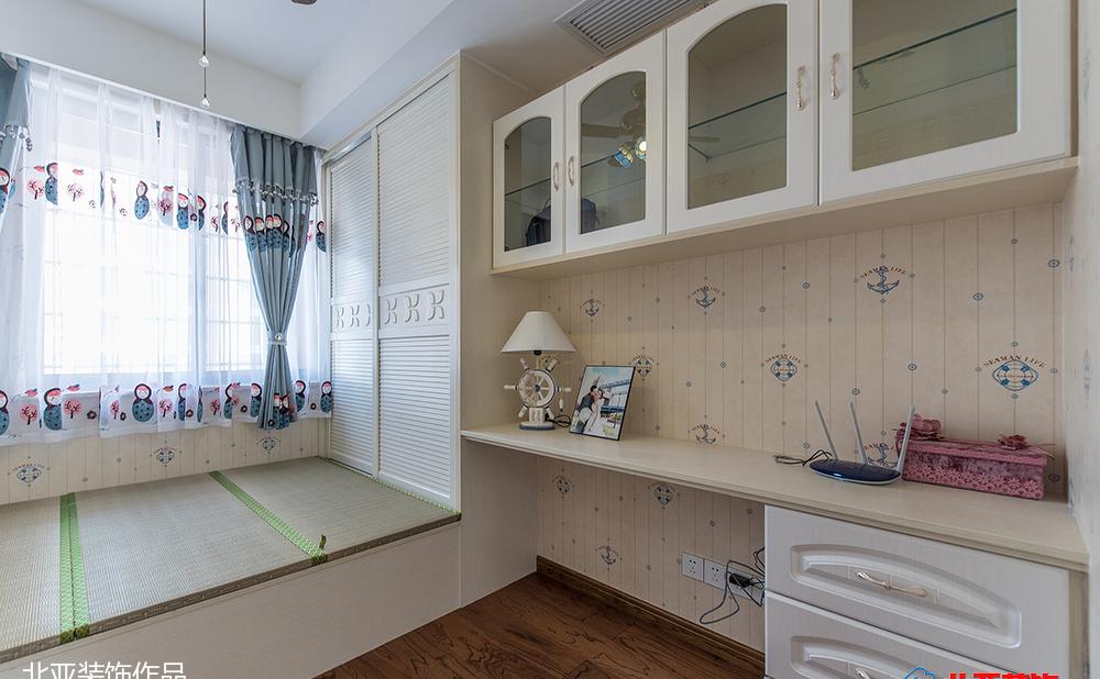 地中海风格 120㎡家居设计,白色调与蓝色元素打造浪漫空间-4