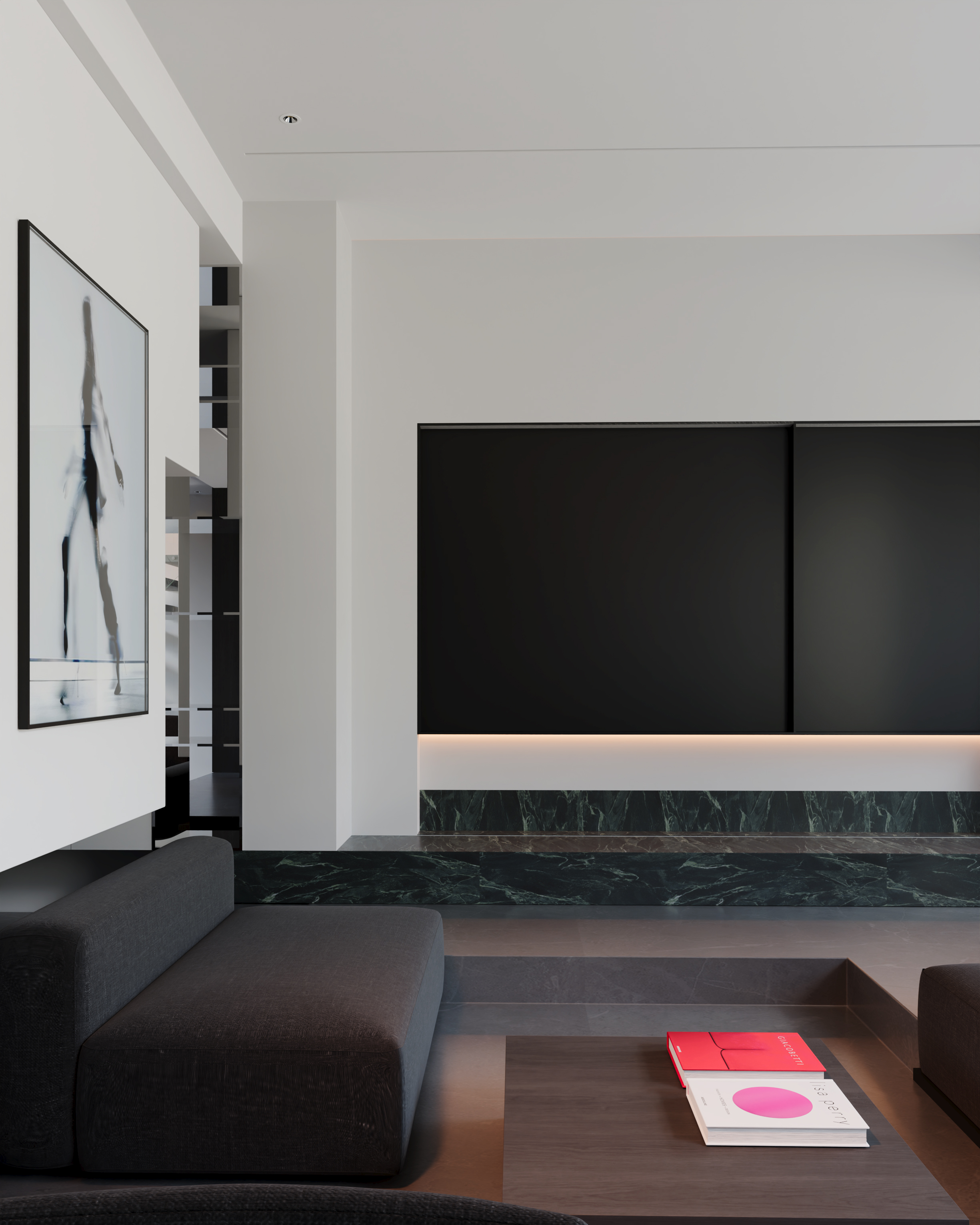 黑白灰现代客餐厅案例-16