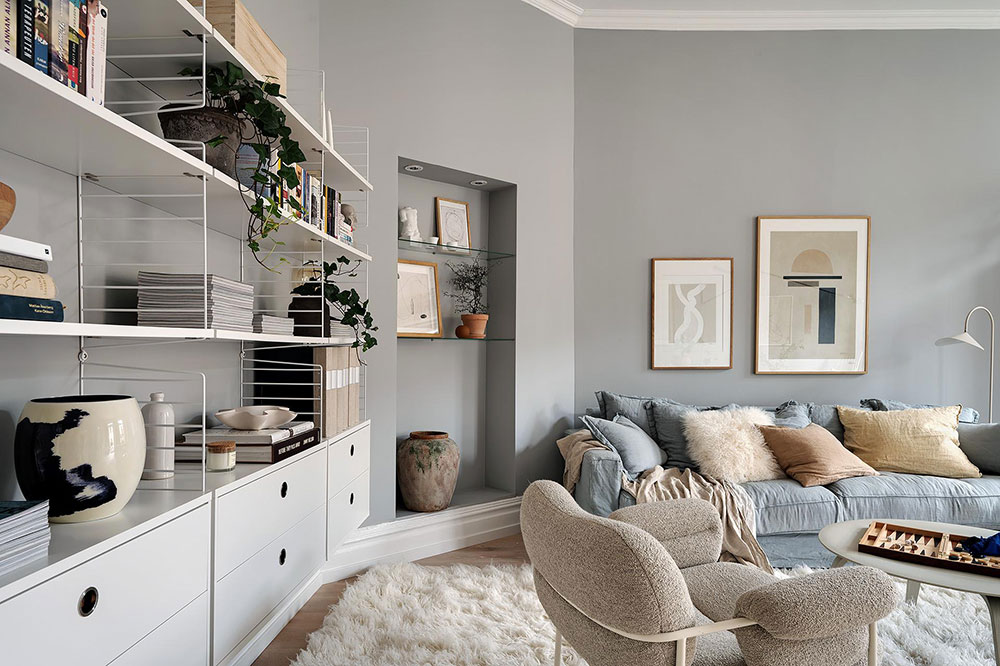 温馨与冷静的完美融合 | 81 平米瑞典公寓设计-13
