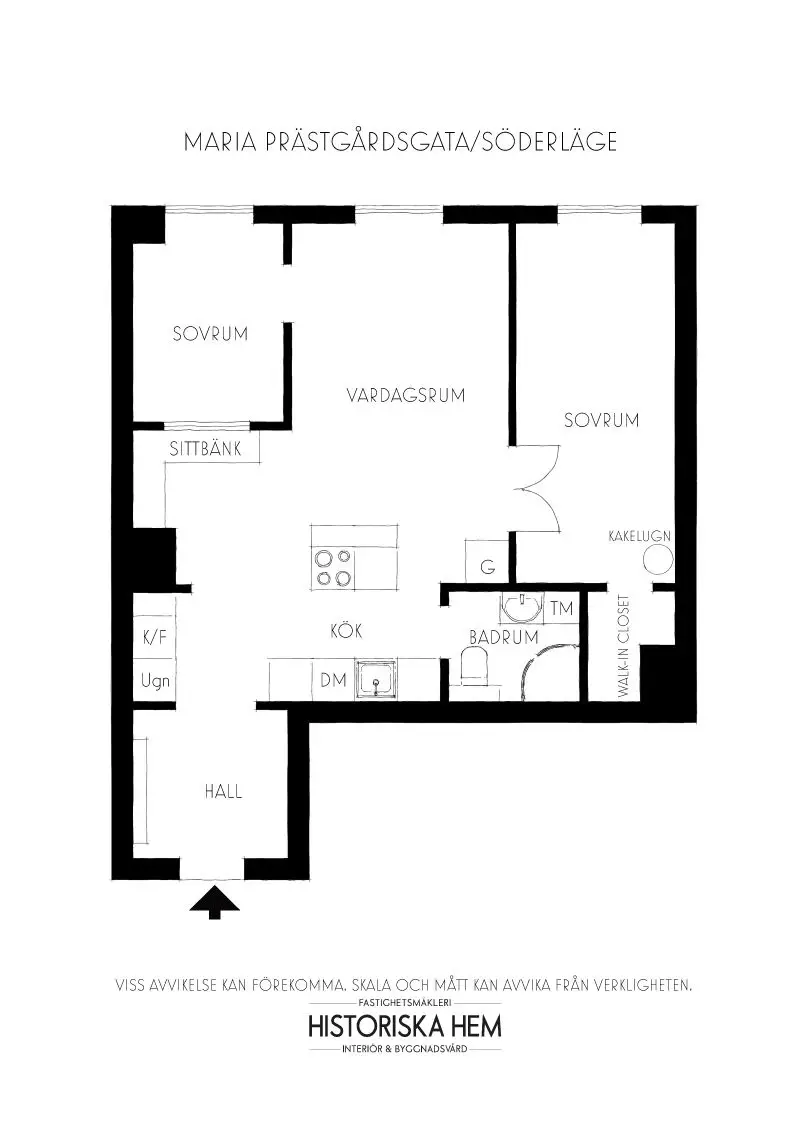 瑞典 53m2 粉色厨房公寓设计-15