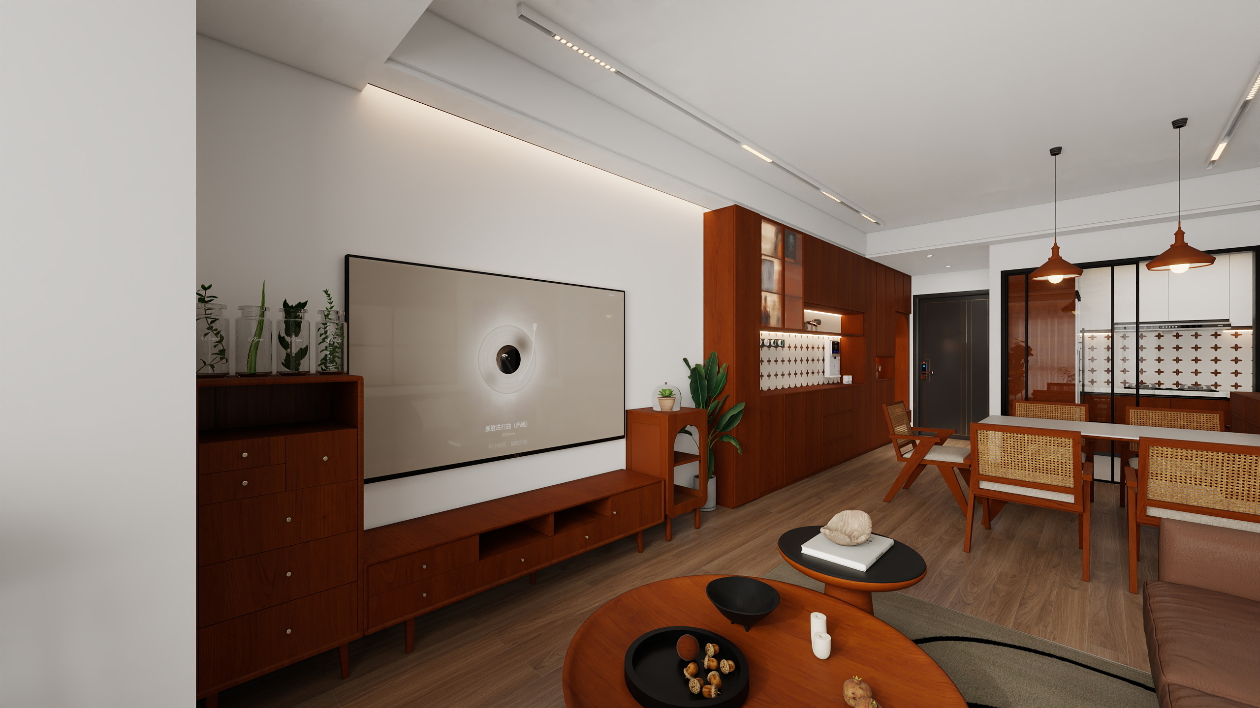 四川成都金域华府（100平方中古风三居室）-5