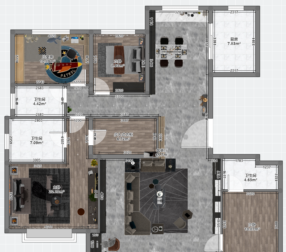 
济南奥体金茂府189户型 -0