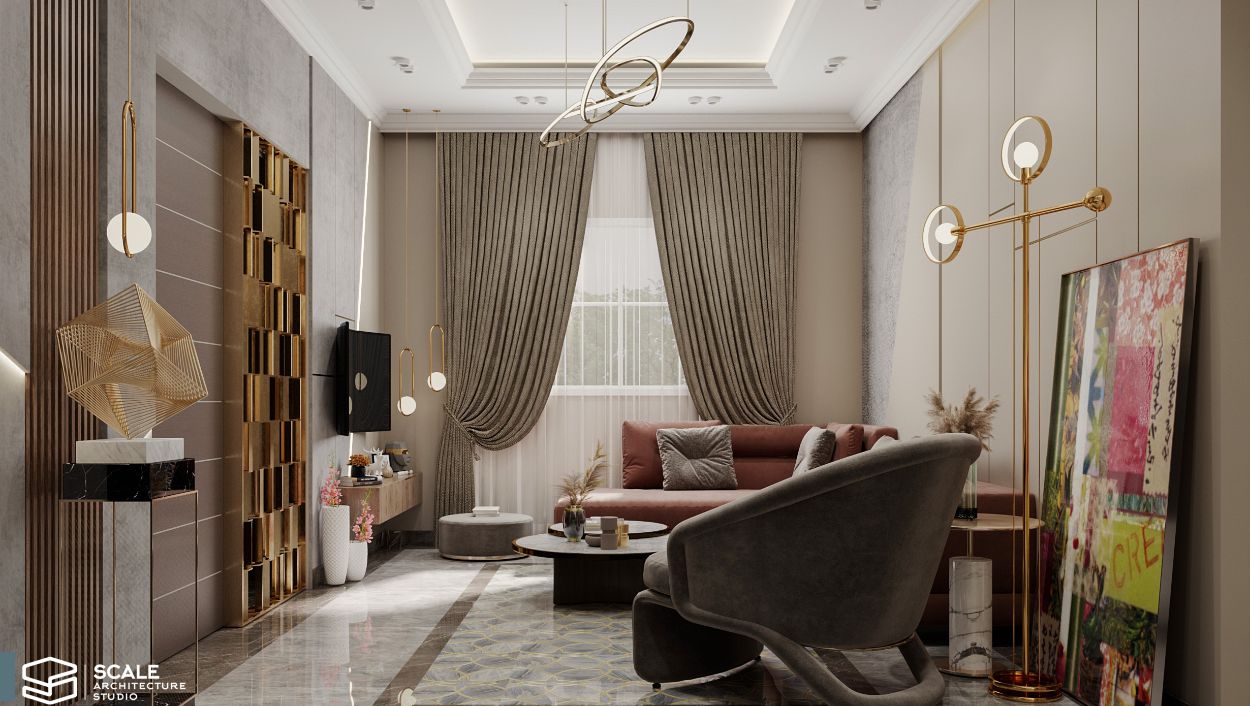 客厅与厨房设计丨Scale Architecture studio office-6