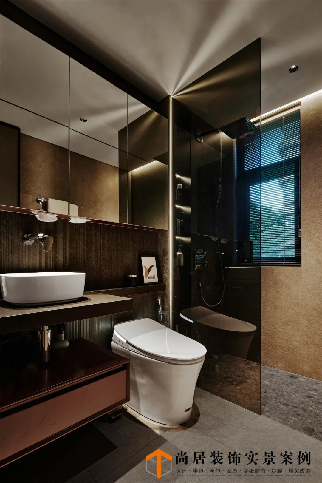 尚居实景案例丨60w打造出的140平暗调空间丨中国南京丨尚居装饰-49