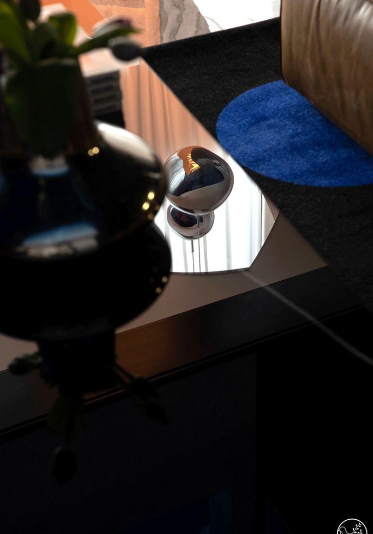 清羽设计丨平层丨粉色楼梯紫色墙壁酷炫星球-8