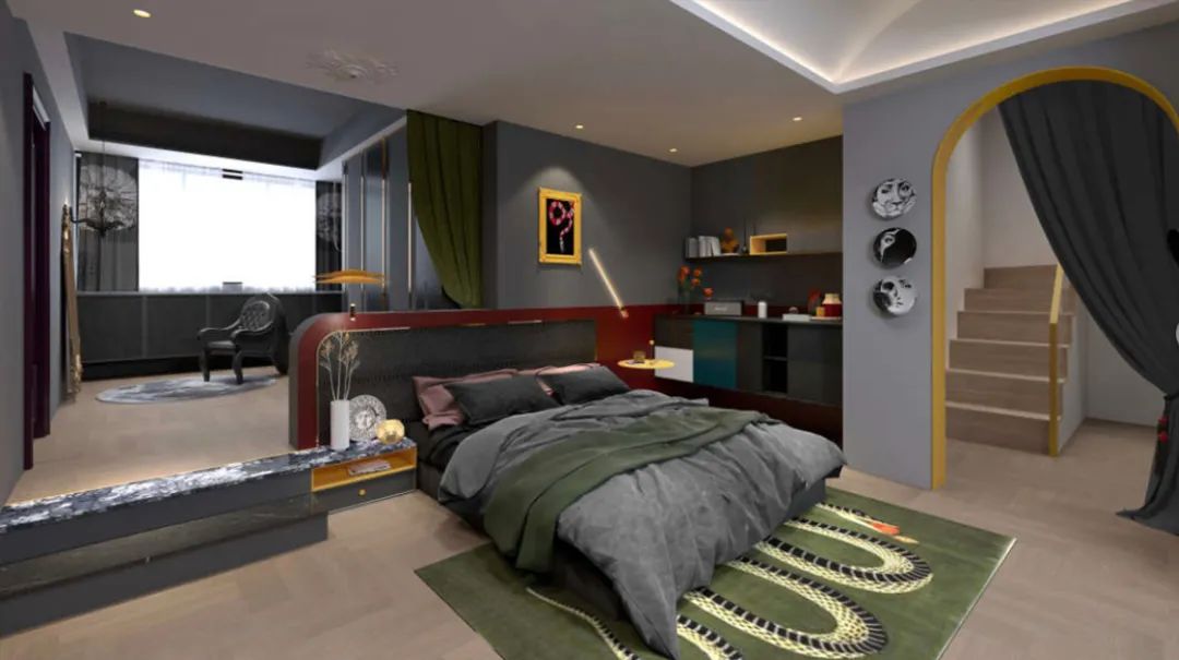 红杉创意设计 | 西安 360㎡现代家居，巧妙融合多种文化元素-20