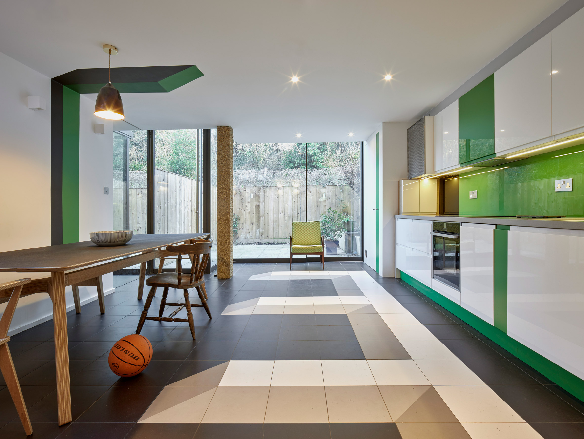 Sean Griffiths uses visual trickery inside London house extension-5