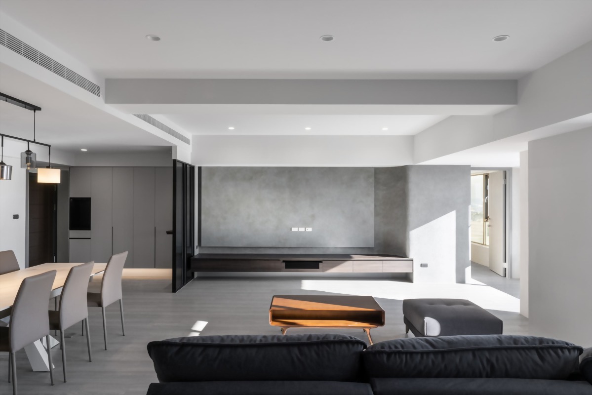 25年民權路大樓老屋翻新 現代簡約式治癒淺灰宅丨藝瓦高雄室內空間設計-3