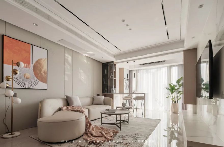 奶油色调的温柔私宅丨苏州维斯曼全案设计-17