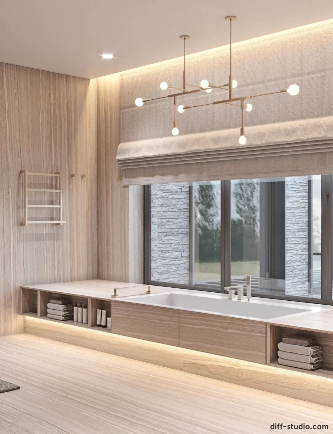 乌克兰基辅 1600㎡新古典奢华大宅丨Diff.Studio-59