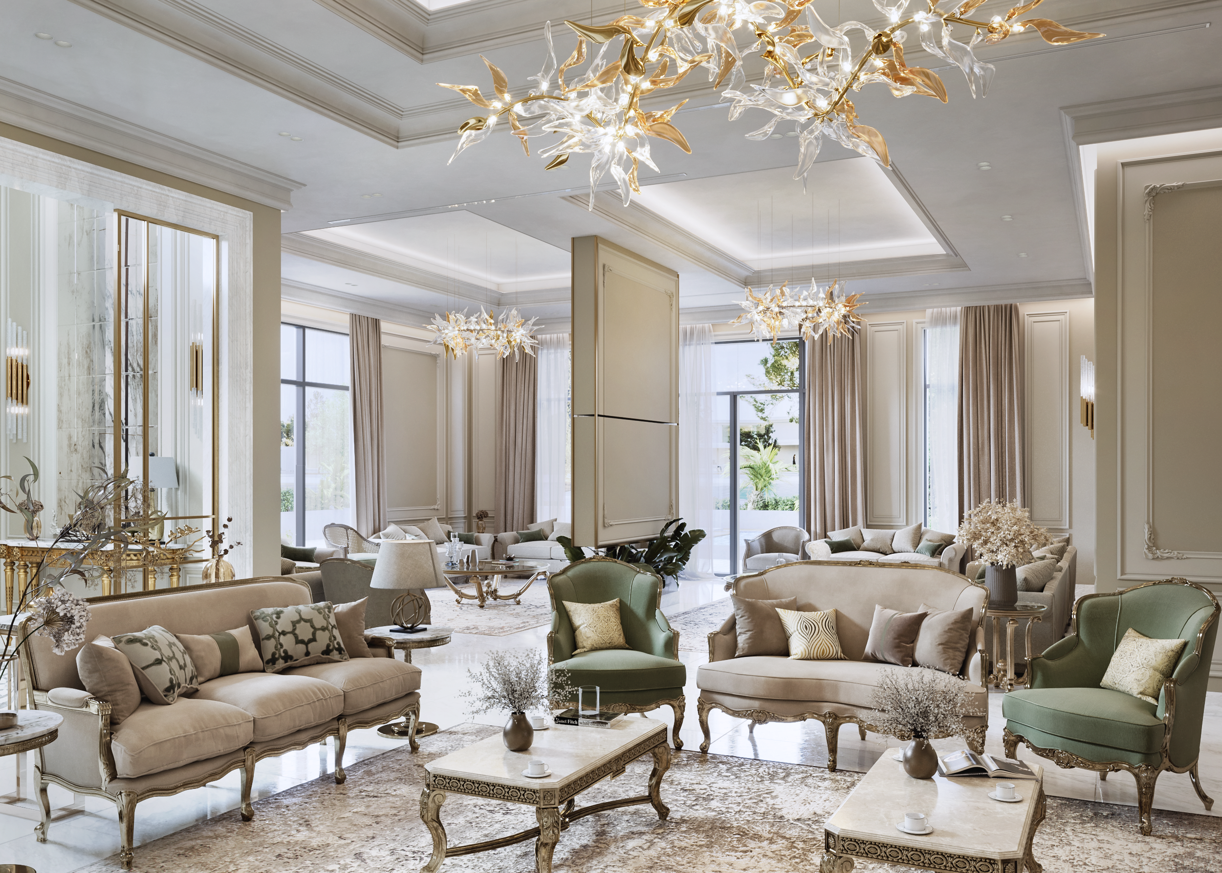 Luxury Classic Reception | Private Villa - UAE-13