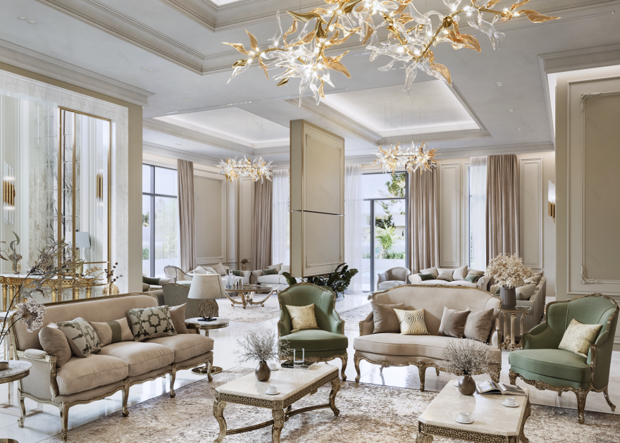 Luxury Classic Reception | Private Villa - UAE-13