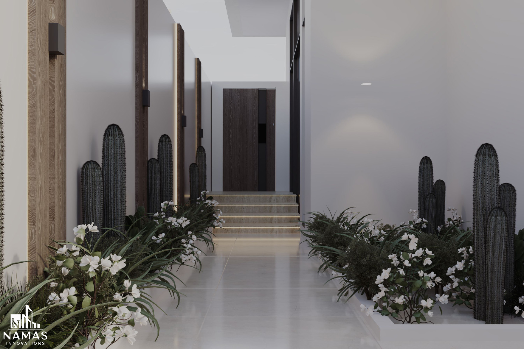 现代简约风别墅外观设计丨沙特阿拉伯丨Namasinnovation-16