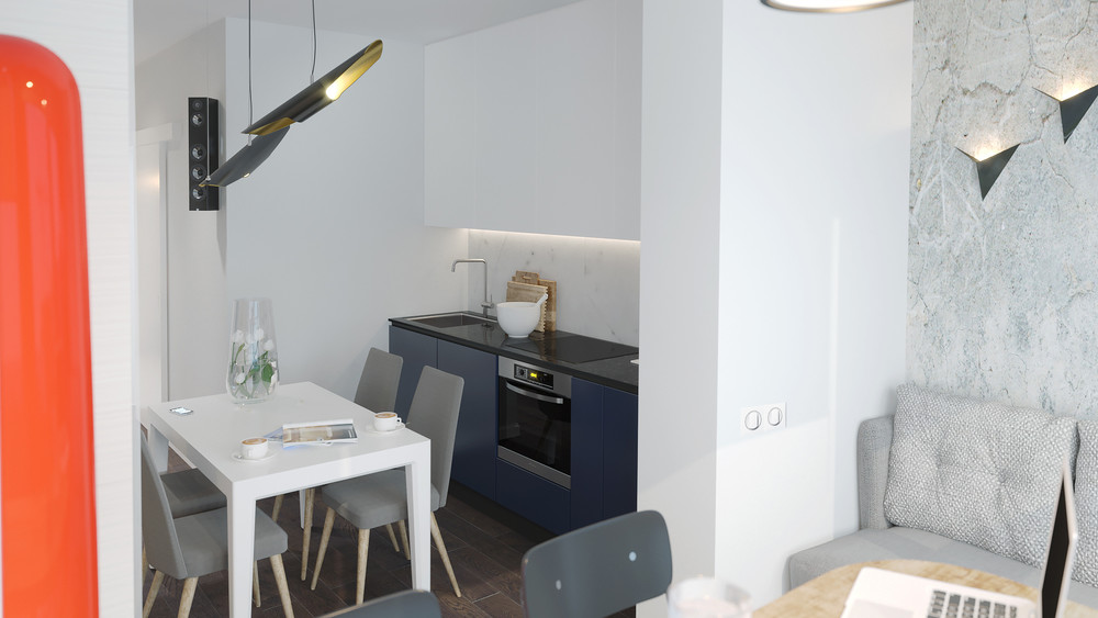 小型带阳台厨房设计项目-16