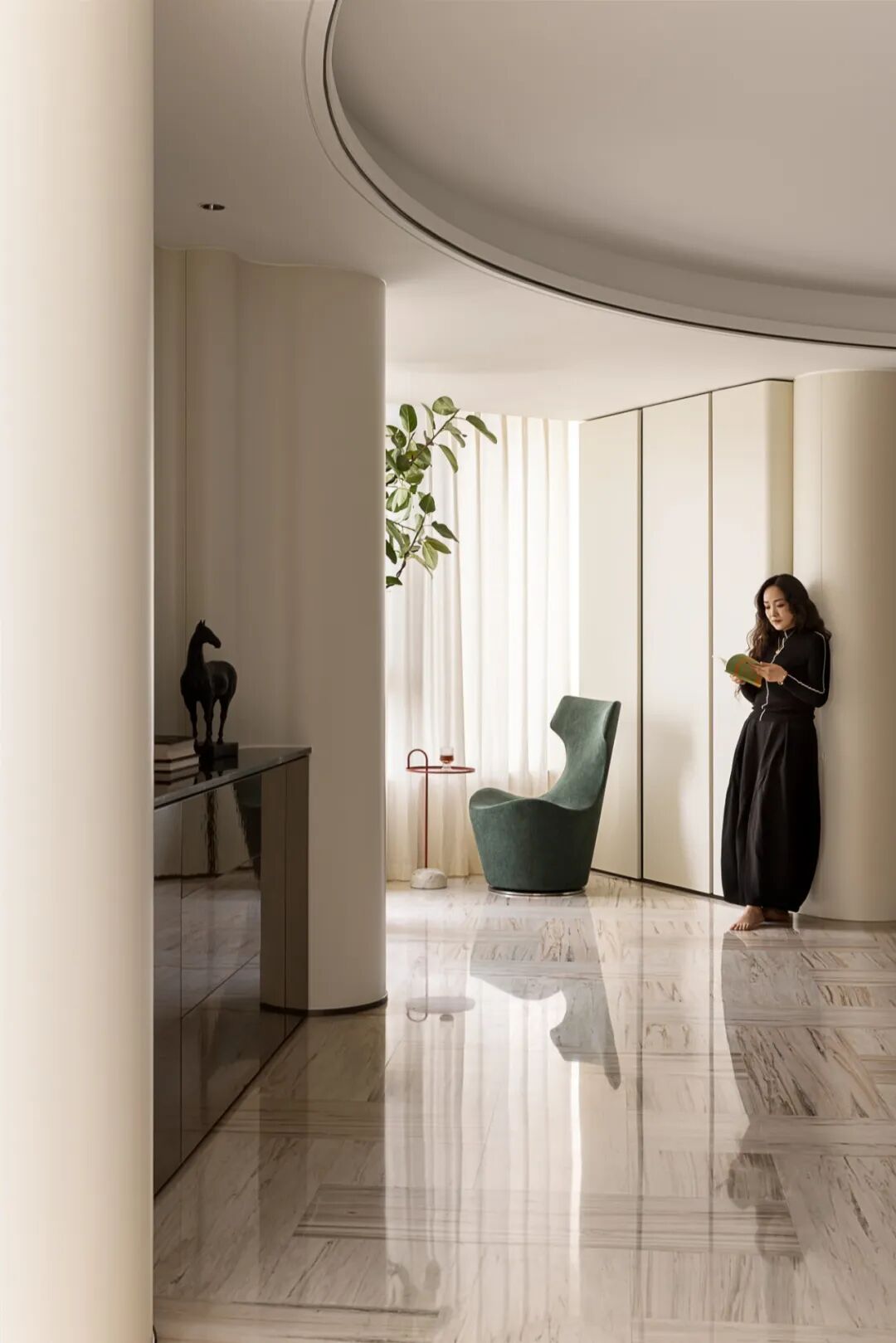 江景流动处，生活悄然盛放—重塑228㎡徐汇滨江宝能公馆游艇大宅的光与序-68