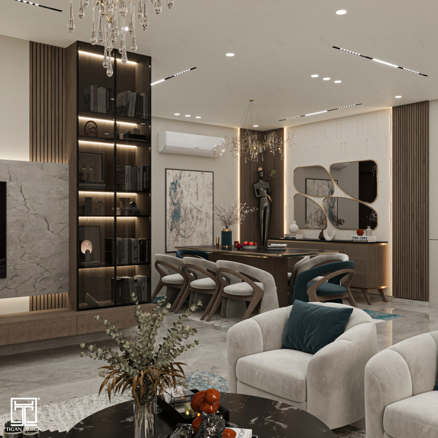 现代奢华接待空间-9