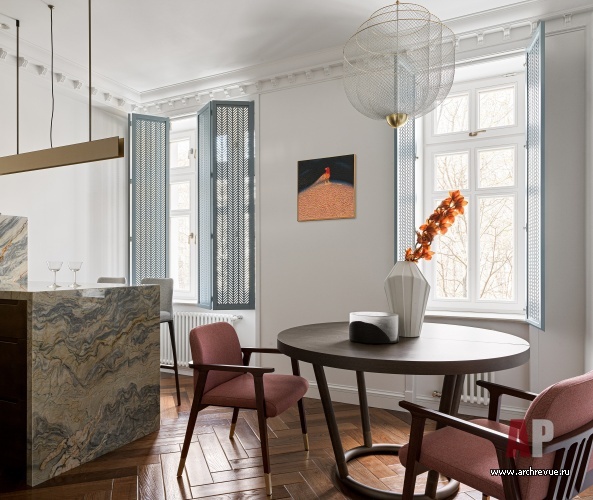 4室斯大林风格公寓室内设计丨设计师 Екатерина Бочарова-40