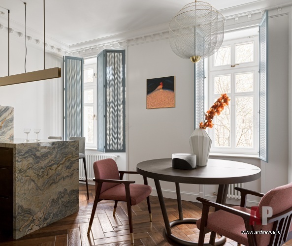 4室斯大林风格公寓室内设计丨设计师 Екатерина Бочарова-40