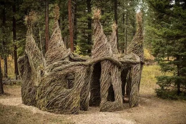 森林幻想家 | Patrick Dougherty 的树枝艺术-47