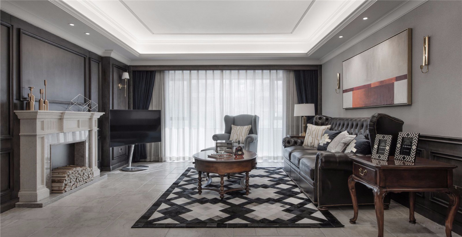 New England——245㎡暗黑系公寓  朱庆礼-2