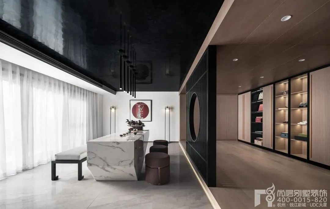 宁静雅致新中式风温馨居所丨中国杭州丨尚层别墅装饰-33