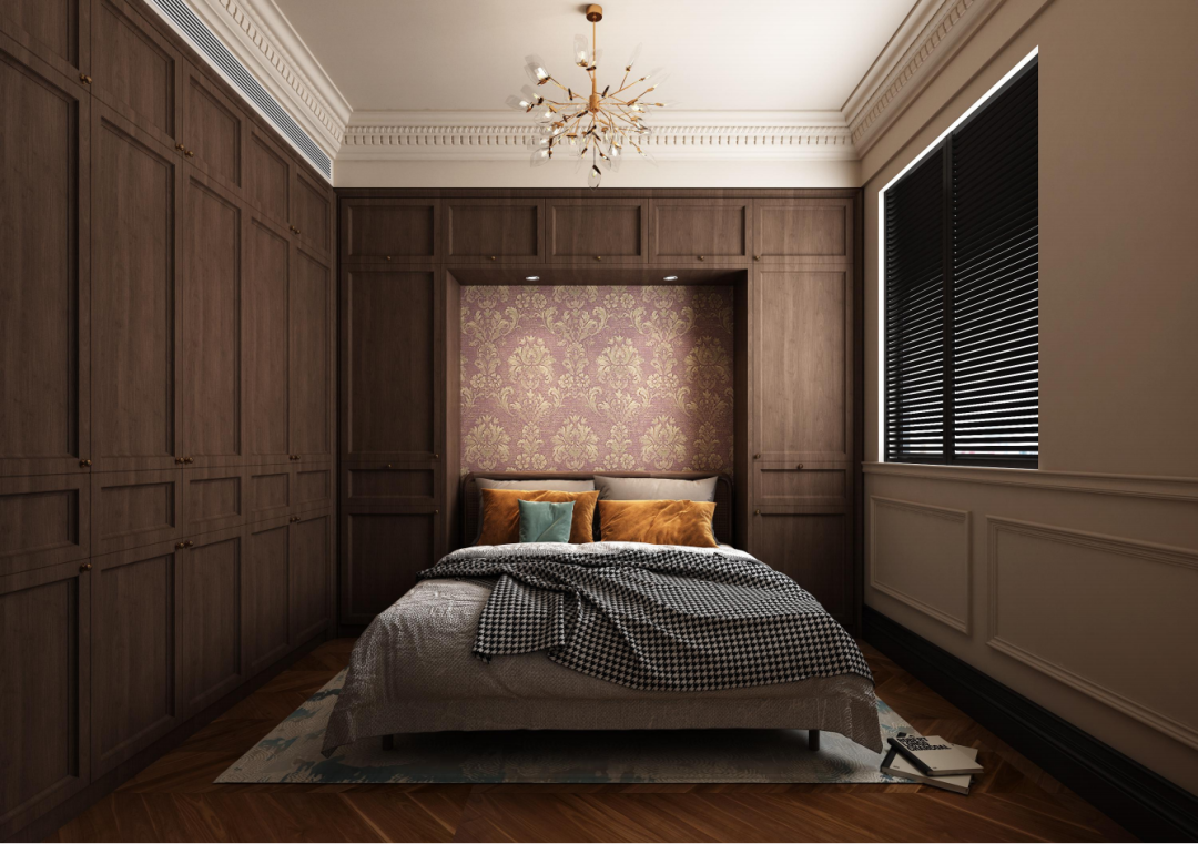 复古美式风室内设计丨居然装饰北四二部-29