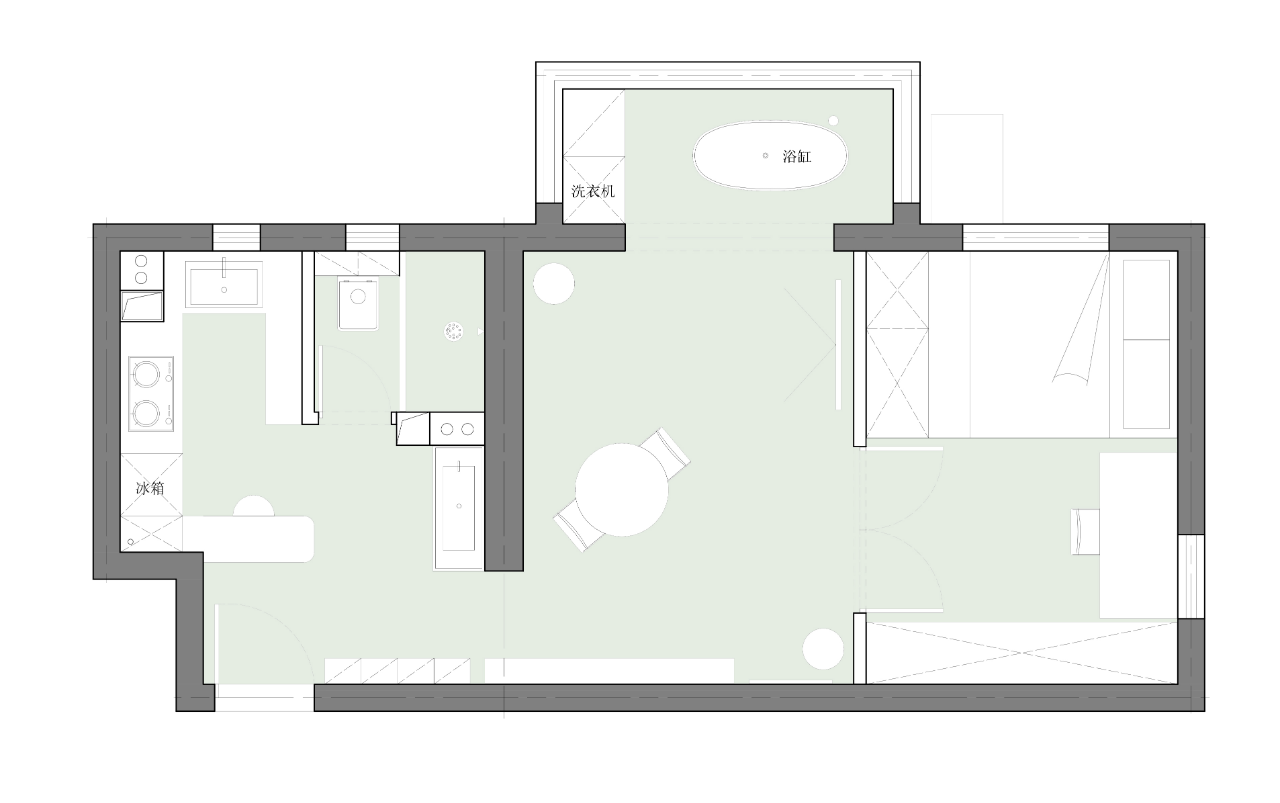 氧气空间 · 孟菲斯艺术元素注入现代独居女孩空间丨中国北京丨安之见舍空间设计事务所-56