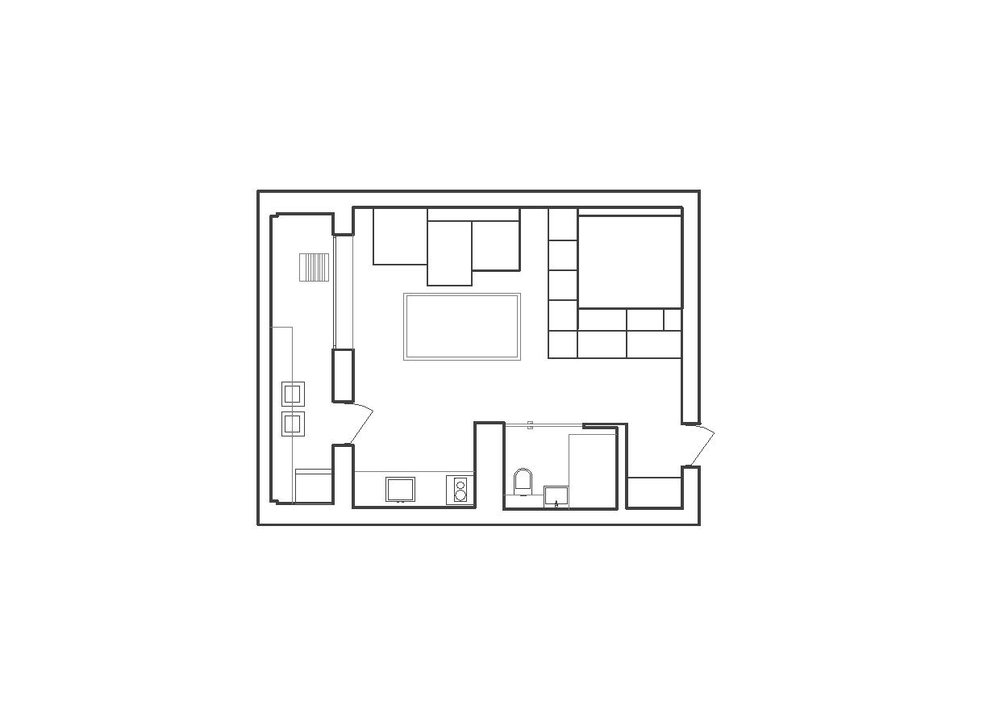 乌克兰 40 平米小预算家居设计-1