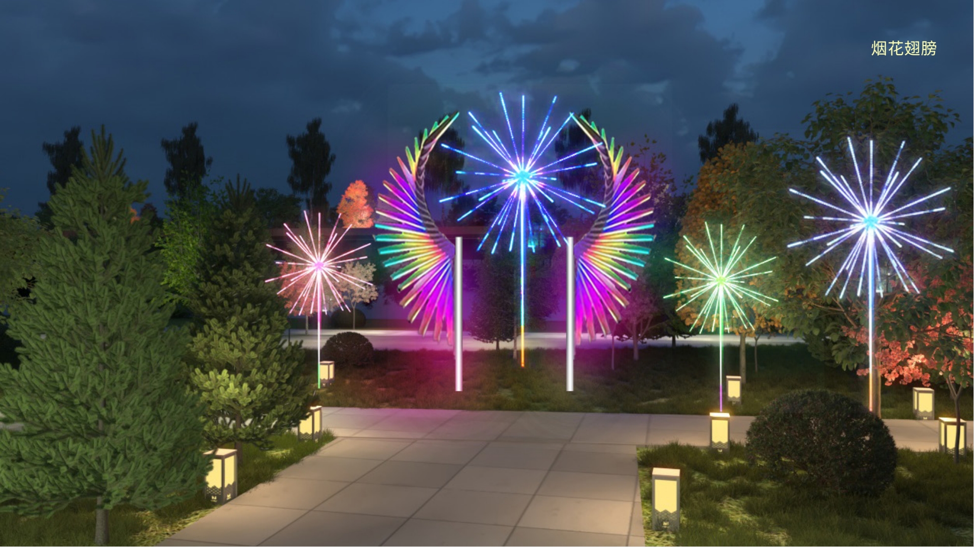 武乡马牧河河道亮化设计-19