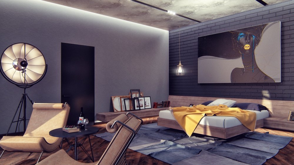 黑色卧室设计打造甜美梦境-5