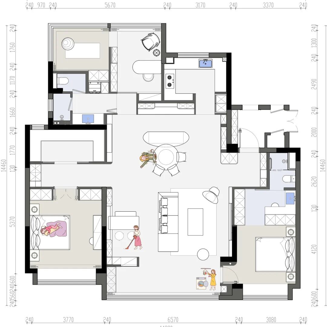 首发|筑凡设计沉稳克制精致空间里的四季浪漫-12