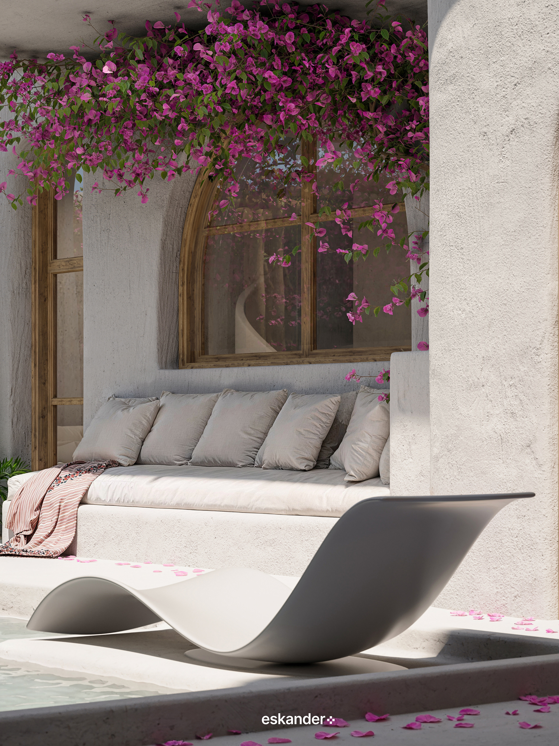 白色别墅丨印度尼西亚巴厘丨Eskander Plus Studio-17