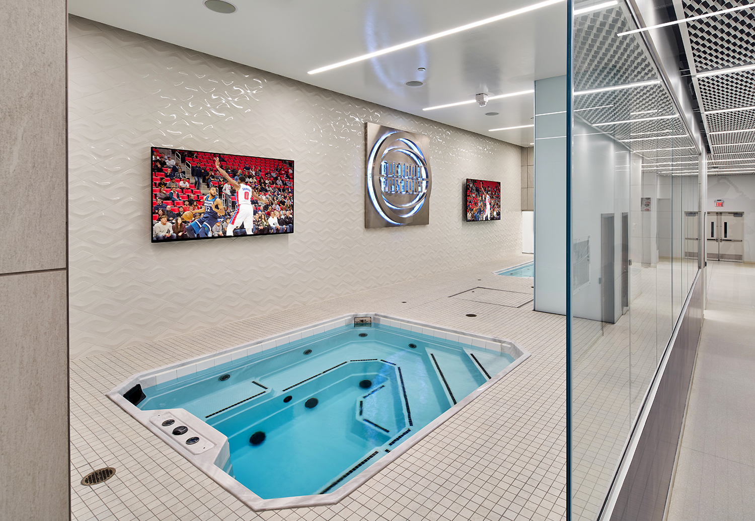 Detroit Pistons Player Space at Little Caesars Arena | ROSSETTI-16