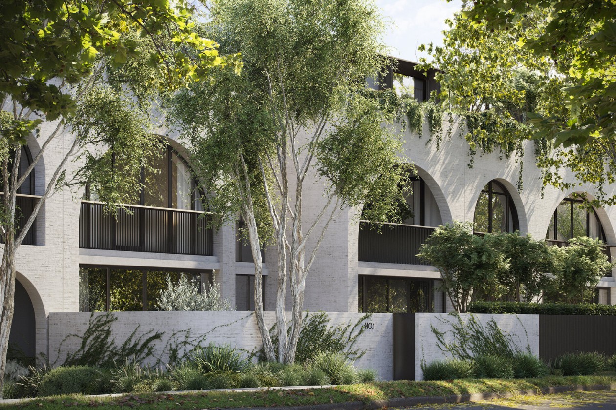 自然精致的公寓楼，开放式厨房和落地窗的完美结合-1