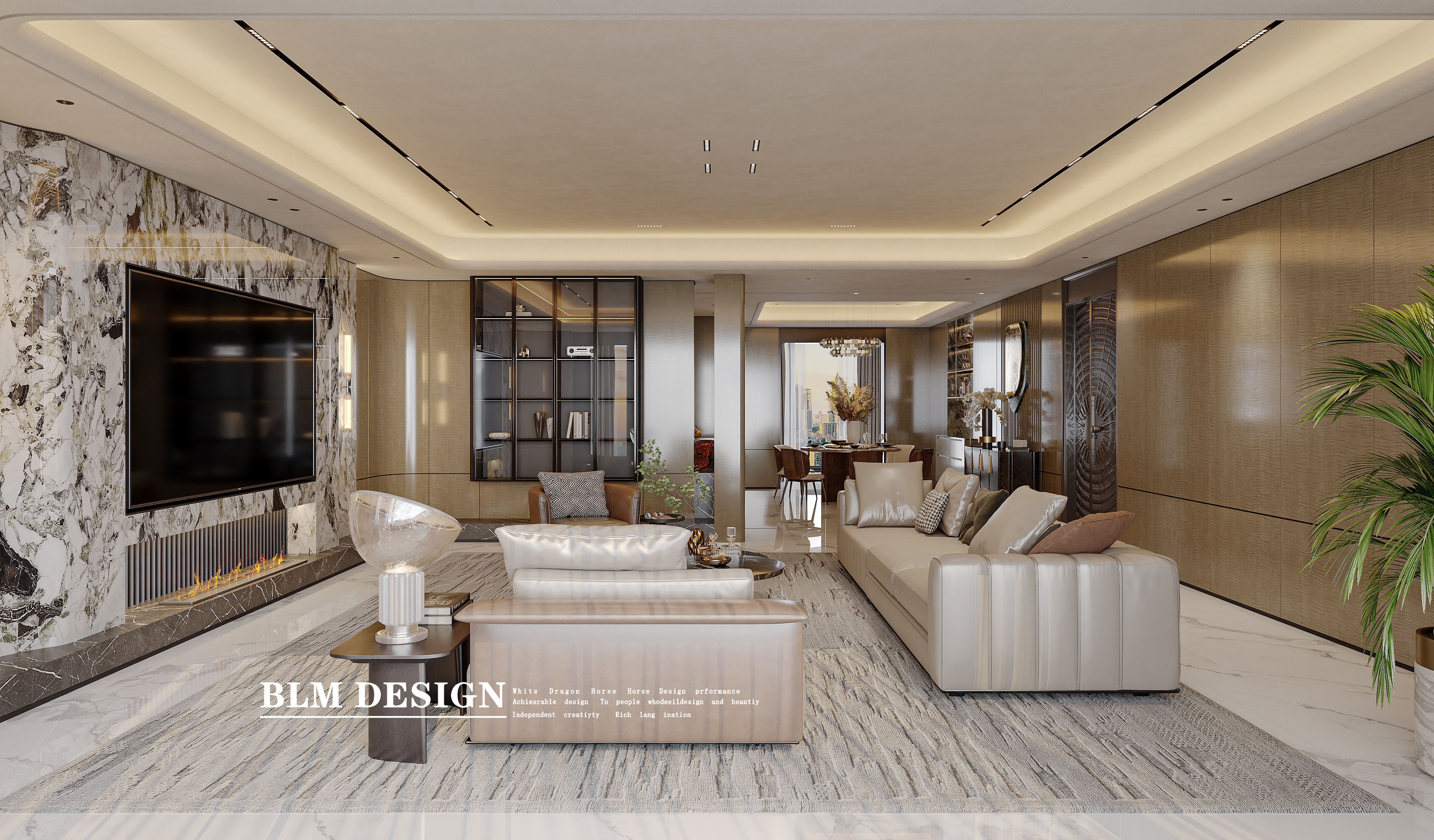 意式轻奢风-白龙马效果图-9