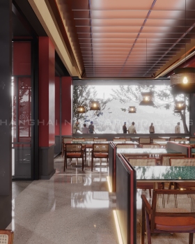 中式家味水饺店空间设计丨美国丨木村空间设计公司